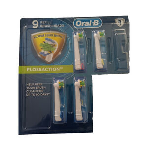 Oral-B FlossAction Refill Brush Heads - Partial Set 4/ Bacteria Guard Bristles